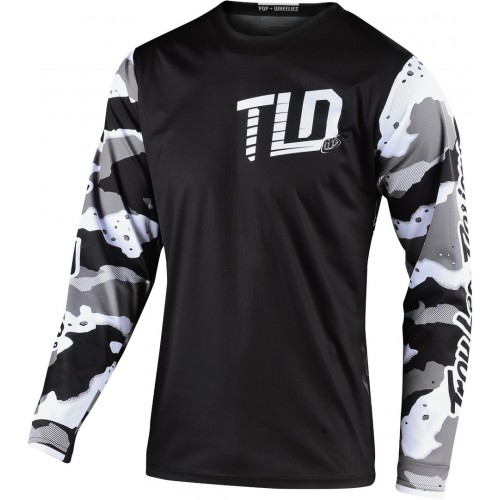 CAMISOLA TROY LEE DESIGNS 2021 GP CAMO - BRANCO / PRETO